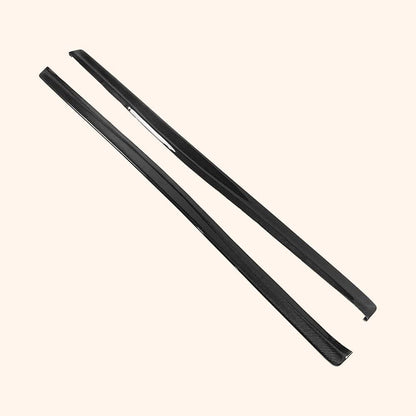 For Mitsubishi Evolution 7 8 9 Damd Side Skirt Extensions (185Cm) Rocker Panels Side Part Carbon Fiber Body Kit Replacement Kazento Carbon Parts 车身侧板 EVO8-SSX-DM-CF