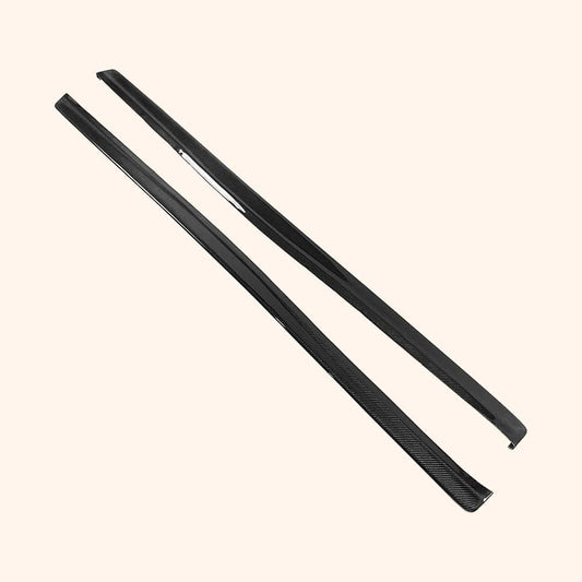 For Mitsubishi Evolution 7 8 9 Damd Side Skirt Extensions (185Cm) Rocker Panels Side Part Carbon Fiber Body Kit Replacement Kazento Carbon Parts 车身侧板 EVO8-SSX-DM-CF