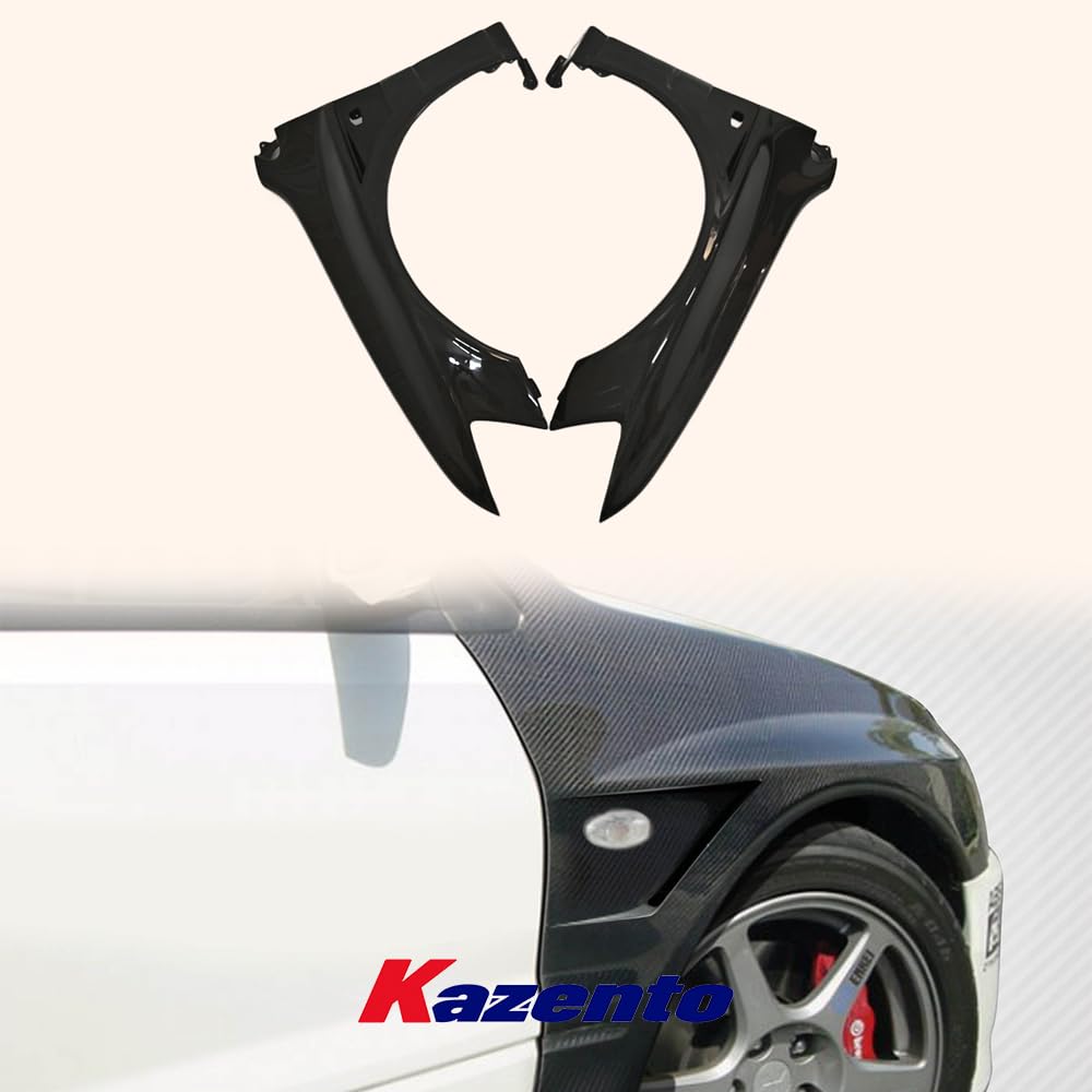 For Mitsubishi Evolution 8 9 Front Wider Single Vented Fender (+10Mm) Carbon Fiber Kazento Carbon Parts 车身侧板 EVO8-FF-SINGLE-CF
