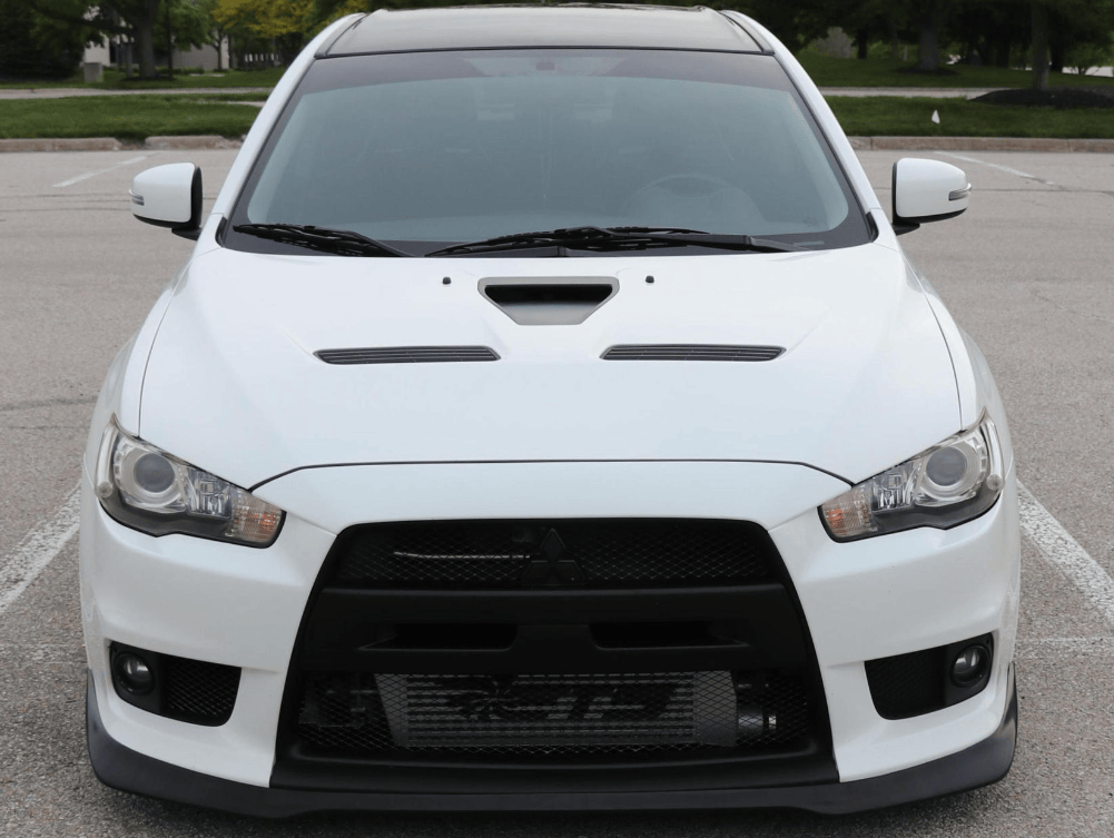 For Mitsubishi X EVO 10 CZ4A V3 Style Front Vented Hood 2007-2016