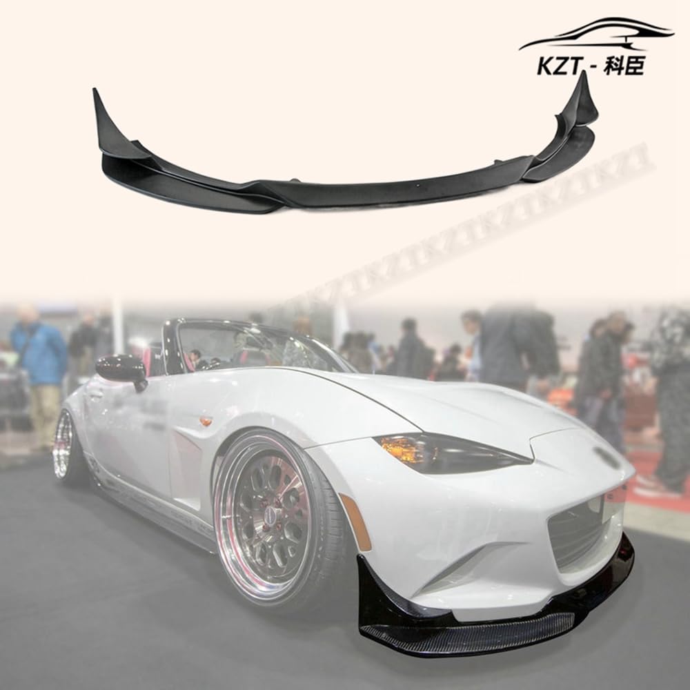 For Mx5 Miata Nd Gvt3 Style Front Bumper Lip Chin Splitter Spoiler Fiber Glass Body Kits Kazento Carbon Parts 车身侧板 MX5-FL-GVT-ND-FRP