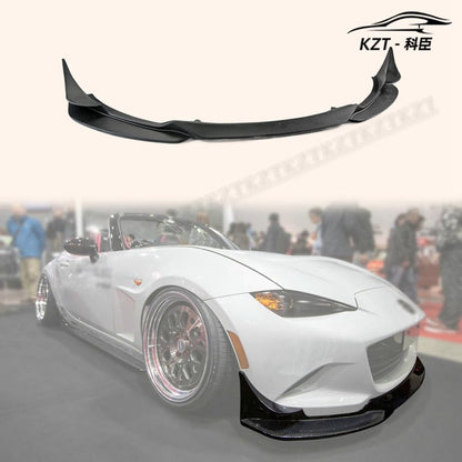 For Mx5 Miata Nd Gvt3 Style Front Bumper Lip Chin Splitter Spoiler Fiber Glass Body Kits Kazento Carbon Parts 车身侧板 MX5-FL-GVT-ND-FRP