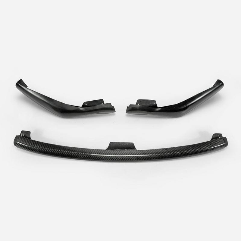 For Nissan 09-12 370Z Z34 Zenki Early Model Jdm Front Bumper Lip 3Pcs (Pre-Facelift) Chin Splitter Spoiler Partial Carbon Fiber(Mid Piece) Body Kits Kazento Carbon Parts 车身侧板 370Z-FL-3PCS-EA-P25