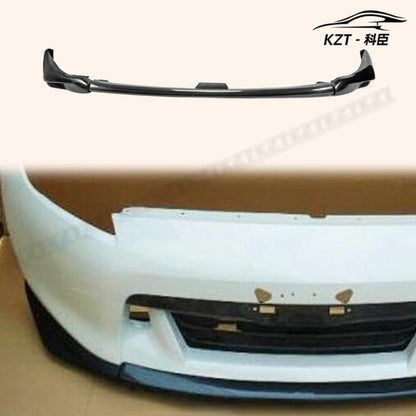 For Nissan 09-12 370Z Z34 Zenki Early Model Jdm Front Bumper Lip 3Pcs (Pre-Facelift) Chin Splitter Spoiler Partial Carbon Fiber(Mid Piece) Body Kits Kazento Carbon Parts 车身侧板 370Z-FL-3PCS-EA-P25