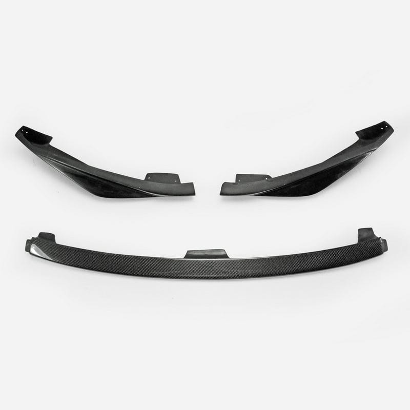 For Nissan 09-12 370Z Z34 Zenki Early Model Jdm Front Bumper Lip 3Pcs (Pre-Facelift) Chin Splitter Spoiler Partial Carbon Fiber(Mid Piece) Body Kits Kazento Carbon Parts 车身侧板 370Z-FL-3PCS-EA-P25