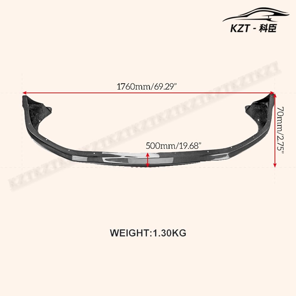 For Nissan 09-19 370Z Z34 Vrsa2 Style Front Bumper Lip 4Pcs Chin Splitter Spoiler Carbon Fiber Body Kits