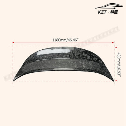 For Nissan 09 Onwards 370Z Z34 Ajt3 Style Rear Spoiler Carbon Fiber Forged Looks Car Body Parts Kits Kazento Carbon Parts 车身侧板 370Z-RS-AJT3-FCF