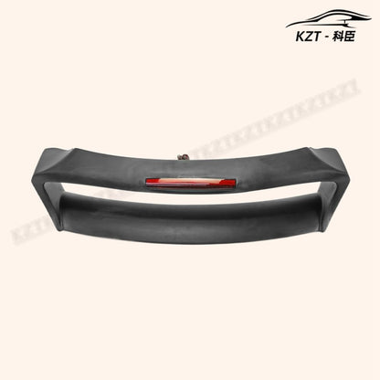 For Nissan 09 onwards 370Z Z34 AM Style Rear Wing (With brake lights) Fiber Glass Universal Wing For Car, Vehicle, Black Body Parts Kits Kazento Carbon Parts 车身侧板 370Z-RS-AM-FRP