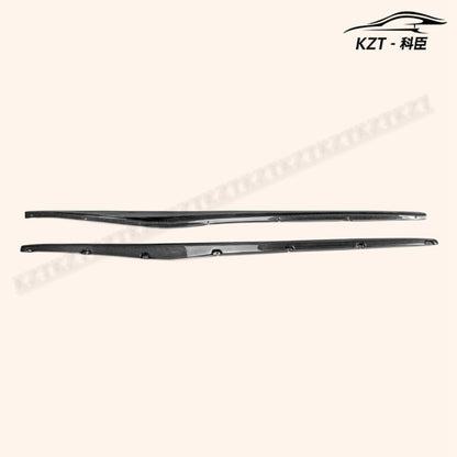 For Nissan 09 Onwards 370Z Z34 Side Skirt Step Extesion Rocker Panels Side Part Carbon Fiber Body Kit Replacement