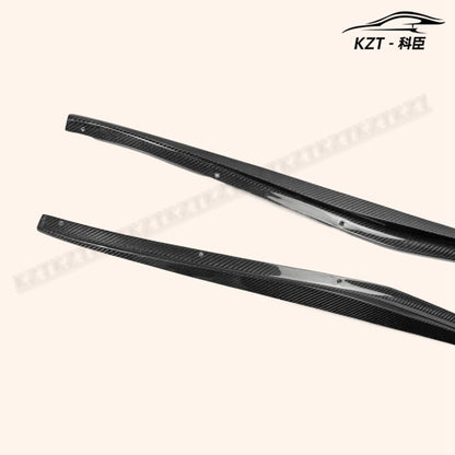 For Nissan 09 Onwards 370Z Z34 Side Skirt Step Extesion Rocker Panels Side Part Carbon Fiber Body Kit Replacement