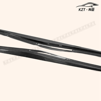 For Nissan 09 Onwards 370Z Z34 Side Skirt Step Extesion Rocker Panels Side Part Carbon Fiber Body Kit Replacement