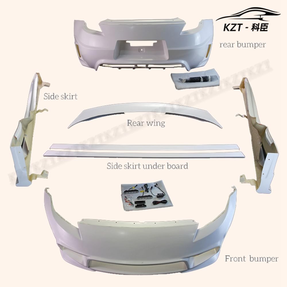 For Nissan 09 Onwards 370Z Z34 Wbs Style Side Skirt Extension Rocker Panels Side Part Fiber Glass Body Kit Replacement