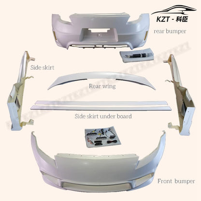 For Nissan 09 Onwards 370Z Z34 Wbs Style Side Skirt Extension Rocker Panels Side Part Fiber Glass Body Kit Replacement