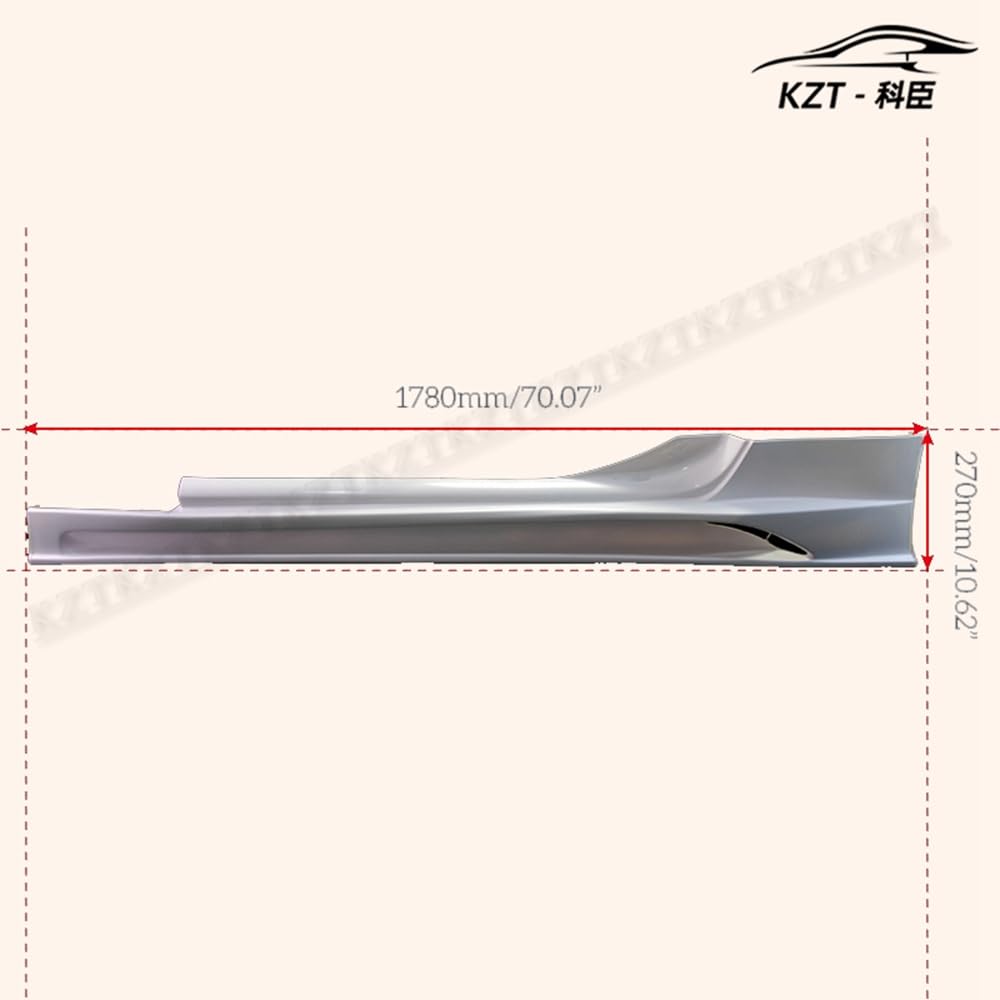 For Nissan 09 Onwards 370Z Z34 Wbs Style Side Skirt Rocker Panels Side Part Fiber Glass Body Kit Replacement