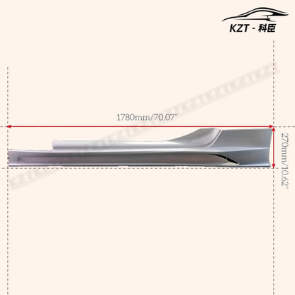 For Nissan 09 Onwards 370Z Z34 Wbs Style Side Skirt Rocker Panels Side Part Fiber Glass Body Kit Replacement