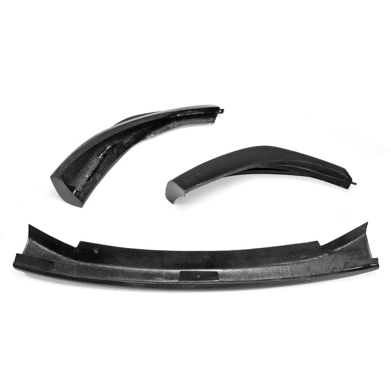 For Nissan 12 Onwards 370Z Z34 Kouki Late Model Jdm Front Bumper Lip 3Pcs (Facelift) Chin Splitter Spoiler Partial Carbon Fiber(Mid Piece) Body Kits Kazento Carbon Parts 车身侧板 Partial Carbon Fiber （Vent Carbon） 370Z-FL-3PCS-LATE-P25