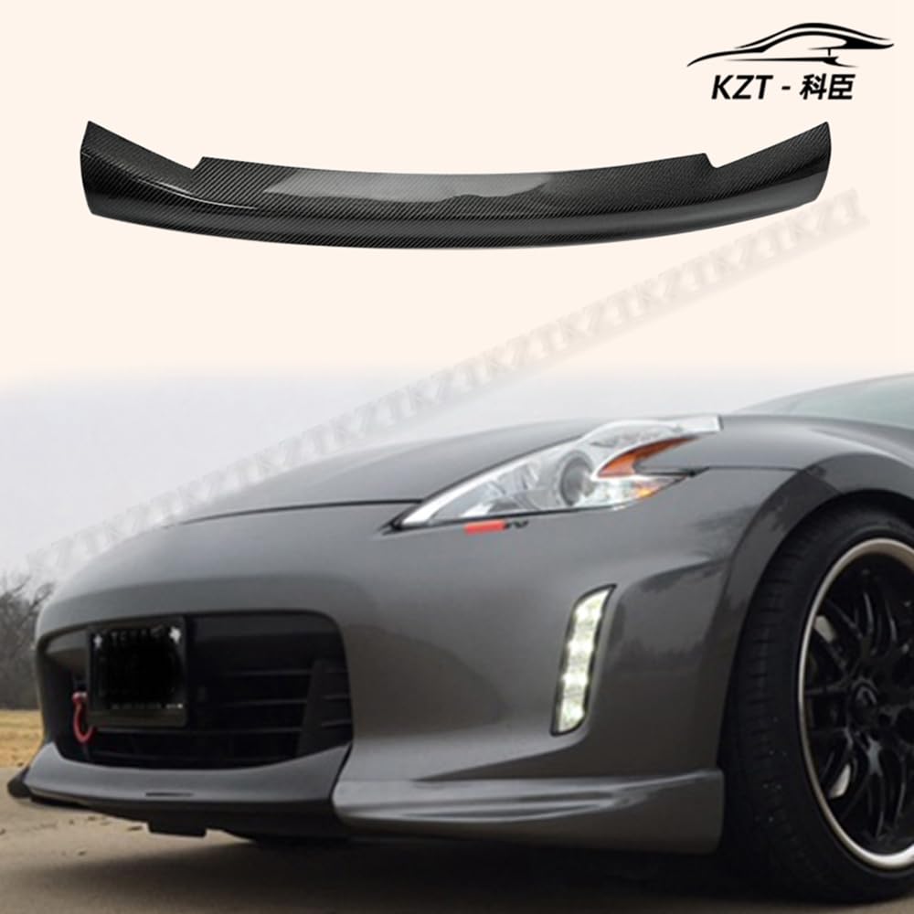 For Nissan 12 Onwards 370Z Z34 Kouki Late Model Jdm Front Bumper Lip 3Pcs (Facelift) Chin Splitter Spoiler Partial Carbon Fiber(Mid Piece) Body Kits Kazento Carbon Parts 车身侧板 Partial Carbon Fiber （Vent Carbon） 370Z-FL-3PCS-LATE-P25