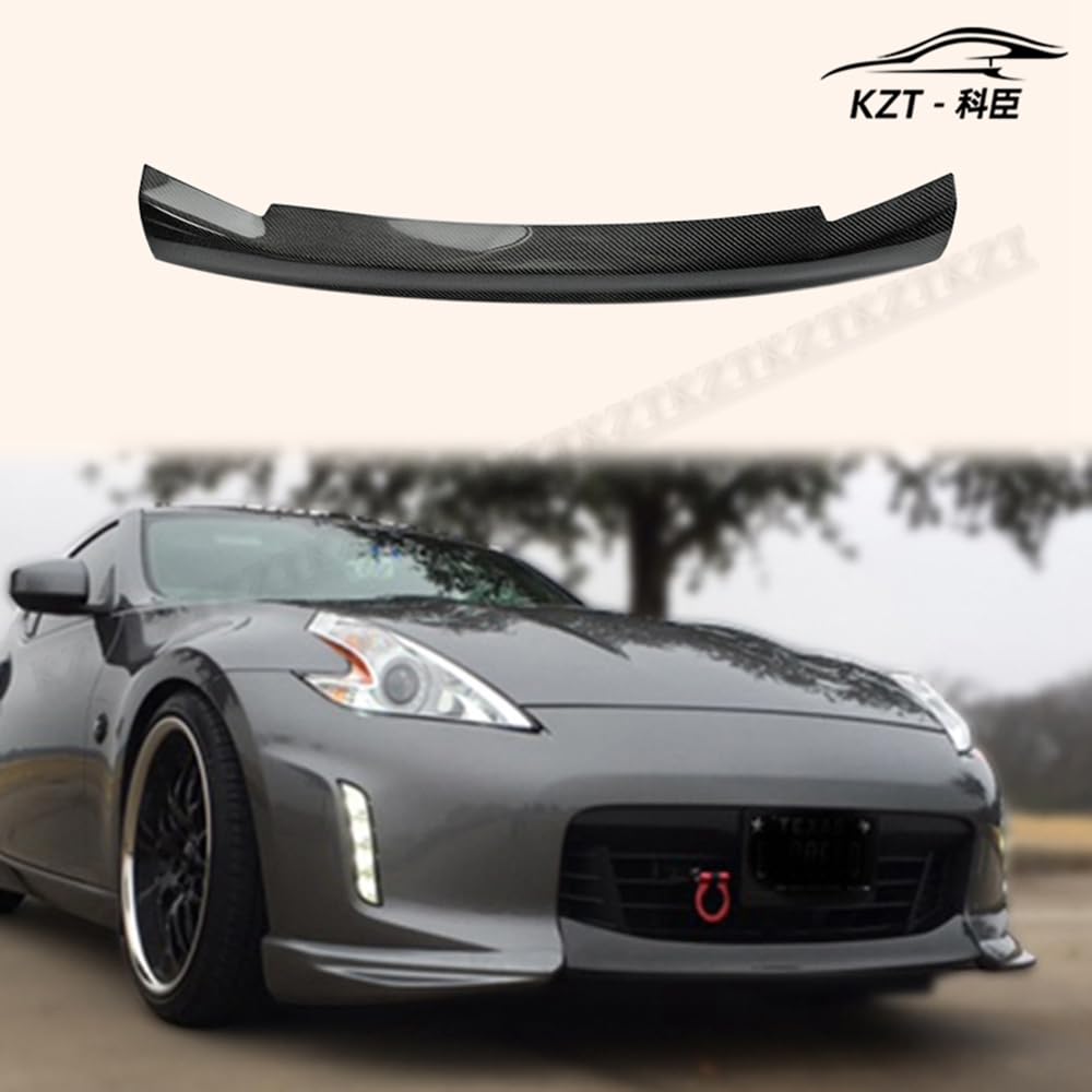 For Nissan 12 Onwards 370Z Z34 Kouki Late Model Jdm Front Bumper Lip Chin Splitter Spoiler 3Pcs (Facelift) Carbon Fiber Body Kits Kazento Carbon Parts 车身侧板 Carbon Fiber 370Z-FL-3PCS-LATE-CF