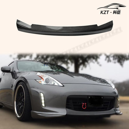 For Nissan 12 Onwards 370Z Z34 Kouki Late Model Jdm Front Bumper Lip Chin Splitter Spoiler 3Pcs (Facelift) Carbon Fiber Body Kits Kazento Carbon Parts 车身侧板 Carbon Fiber 370Z-FL-3PCS-LATE-CF