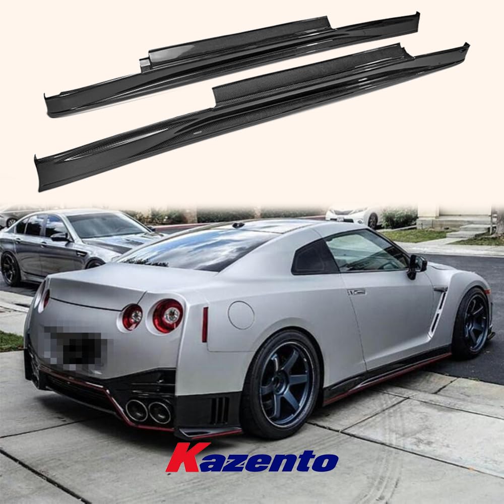 For Nissan 2012 On R35 Nis Style Side Skirt Rocker Panels Side Part Carbon Fiber Body Kit Replacement Kazento Carbon Parts 车身侧板 R35-SS-NIS-12ON-CF