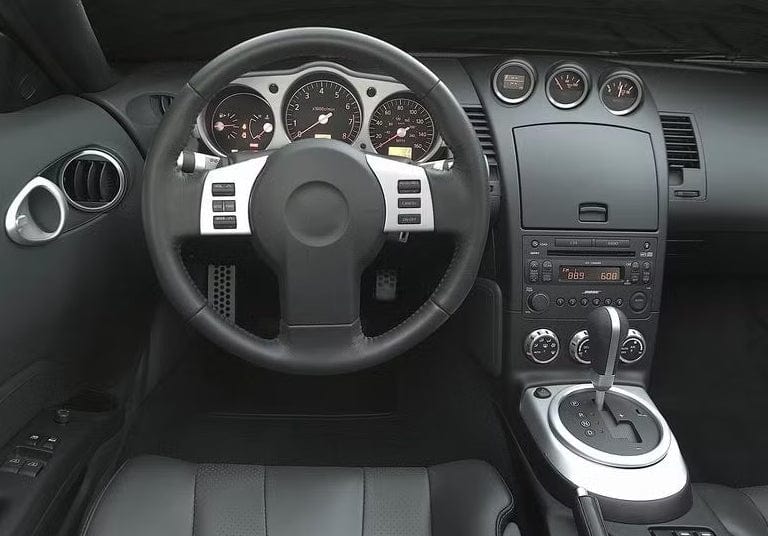 For Nissan 350Z 02-08 Coupe Roaster Carbon D Style Steering Wheel Replacement Kazento Carbon Parts Carbon Fiber 350Z-STEERING-D-CF
