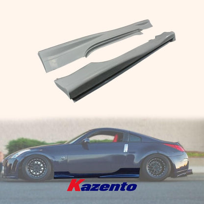 For Nissan 350Z Nis Version 1 Side Skirts Rocker Panels Side Part Fiber Glass Body Kit Replacement