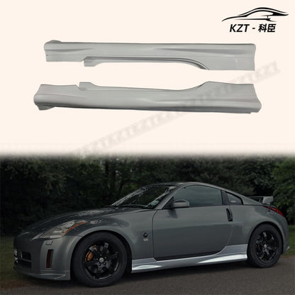 For Nissan 350Z Nis Version 1 Side Skirts Rocker Panels Side Part Fiber Glass Body Kit Replacement