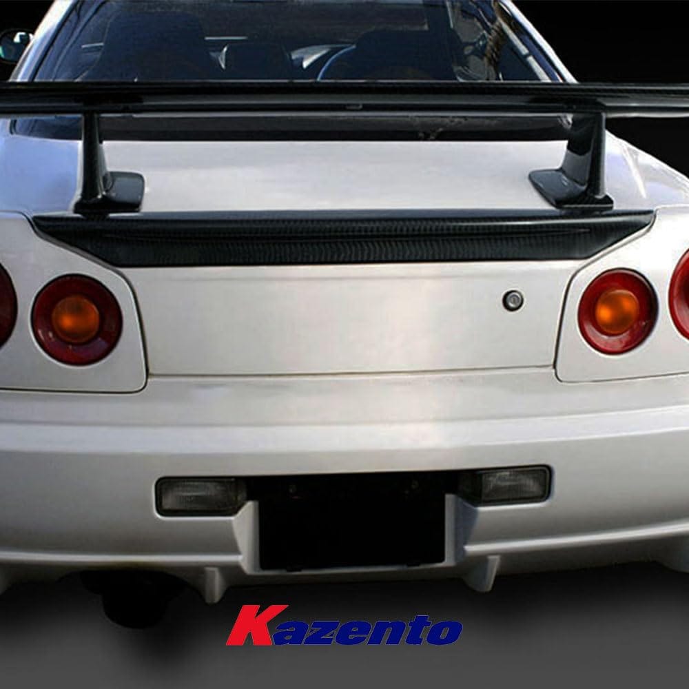 For Nissan R34 GTR GTT MI Style Rear Spoiler Carbon Fiber Wing Kazento Carbon Parts 车身侧板 R34-RS-MI-YA-CF