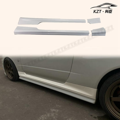 For Nissan R34 Gtt Gtr Conversion Kit Oe Side Skirt 2Pcs (Can Only Fitted With Conversion Front & Rear Fender) Rocker Panels Side Part Fiber Glass Body Kit Replacement Kazento Carbon Parts 车身侧板 R34-SS-OE-CON-FRP