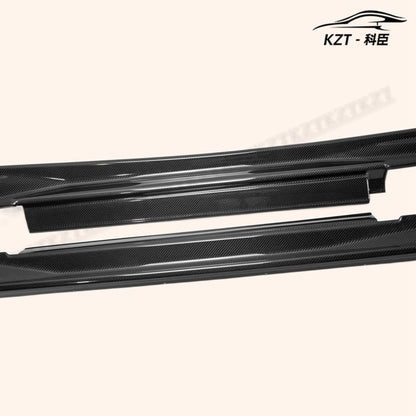 For Nissan R35 Gtr 08-17 Ts17 Style Side Skirt Rocker Panels Side Part Carbon Fiber Body Kit Replacement