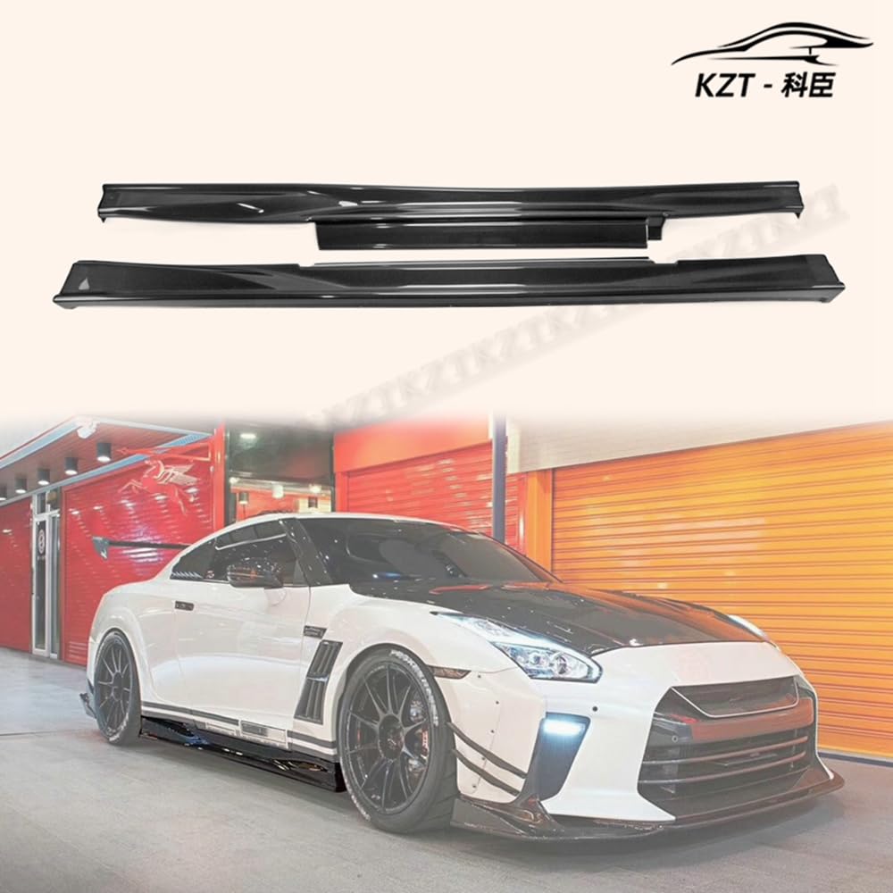 For Nissan R35 Gtr 08-17 Ts17 Style Side Skirt Rocker Panels Side Part Carbon Fiber Body Kit Replacement