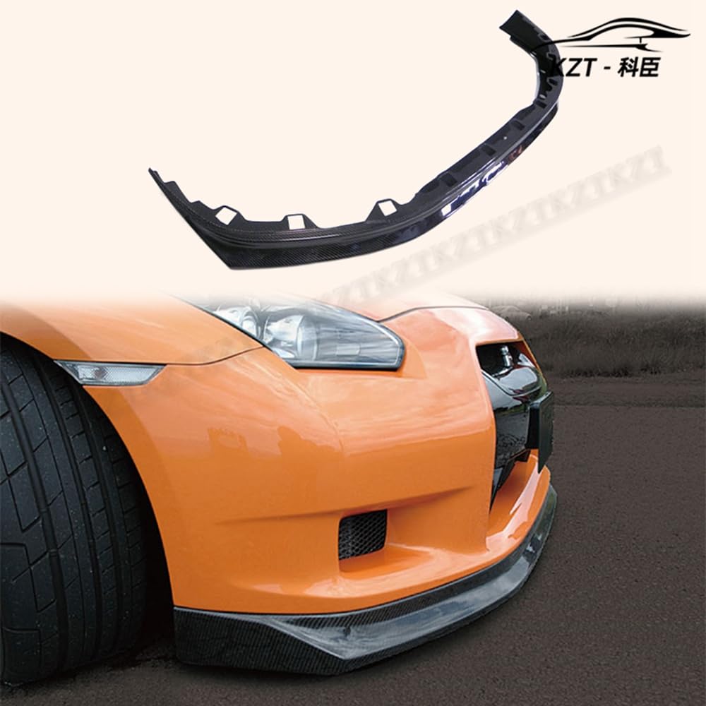 For Nissan R35 Gtr Zl Style Front Bumper Lip (Fits 2012>)(Facelift) Chin Splitter Spoiler Carbon Fiber Body Kits Kazento Carbon Parts 车身侧板 R35-FL-12ZL-CF