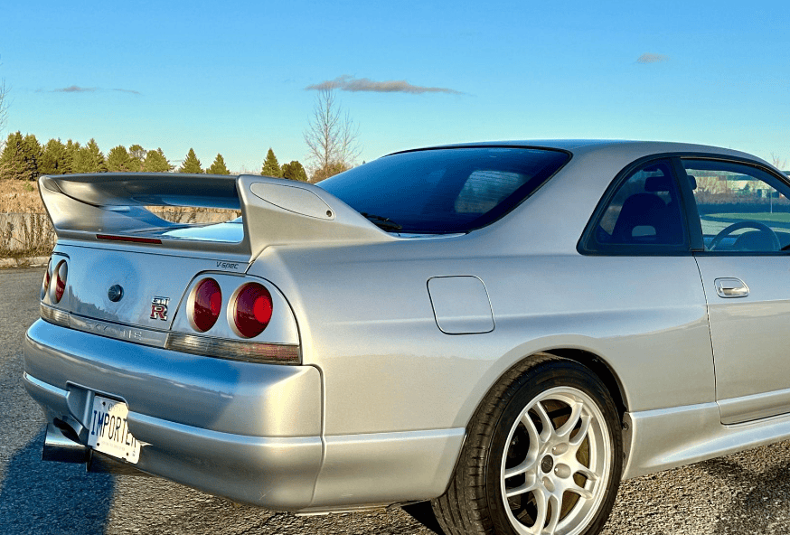 For Nissan Skyline R33 GTR NL Style Rear Spoiler Caps 1995-1998