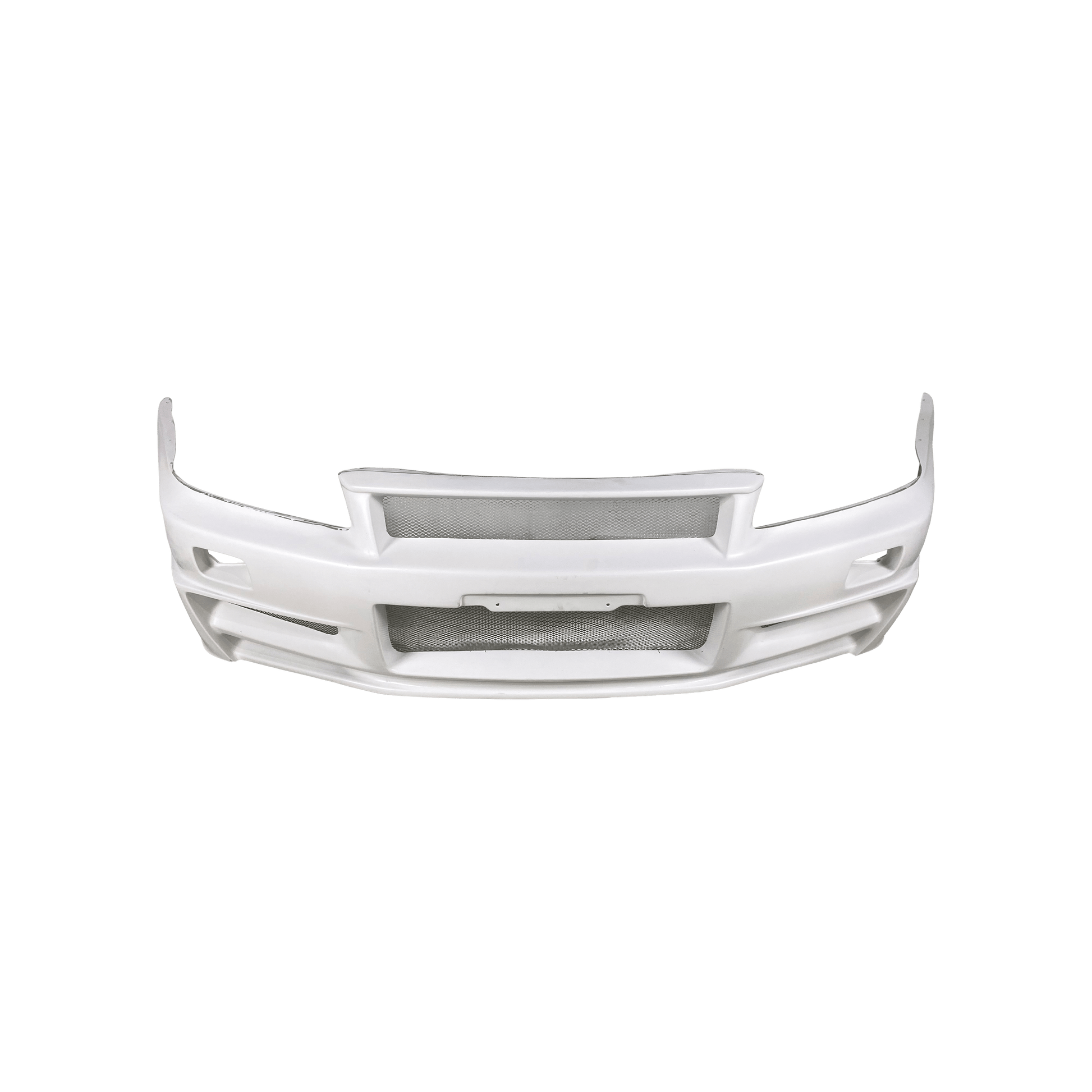 For Nissan Skyline R34 (GTR Only) NIS Type ZTune Fiberglass Unpaint Front Bumper Kazento Carbon Parts Fiber Glass (Unpaint) R34-FB-ZT-GTR-FRP