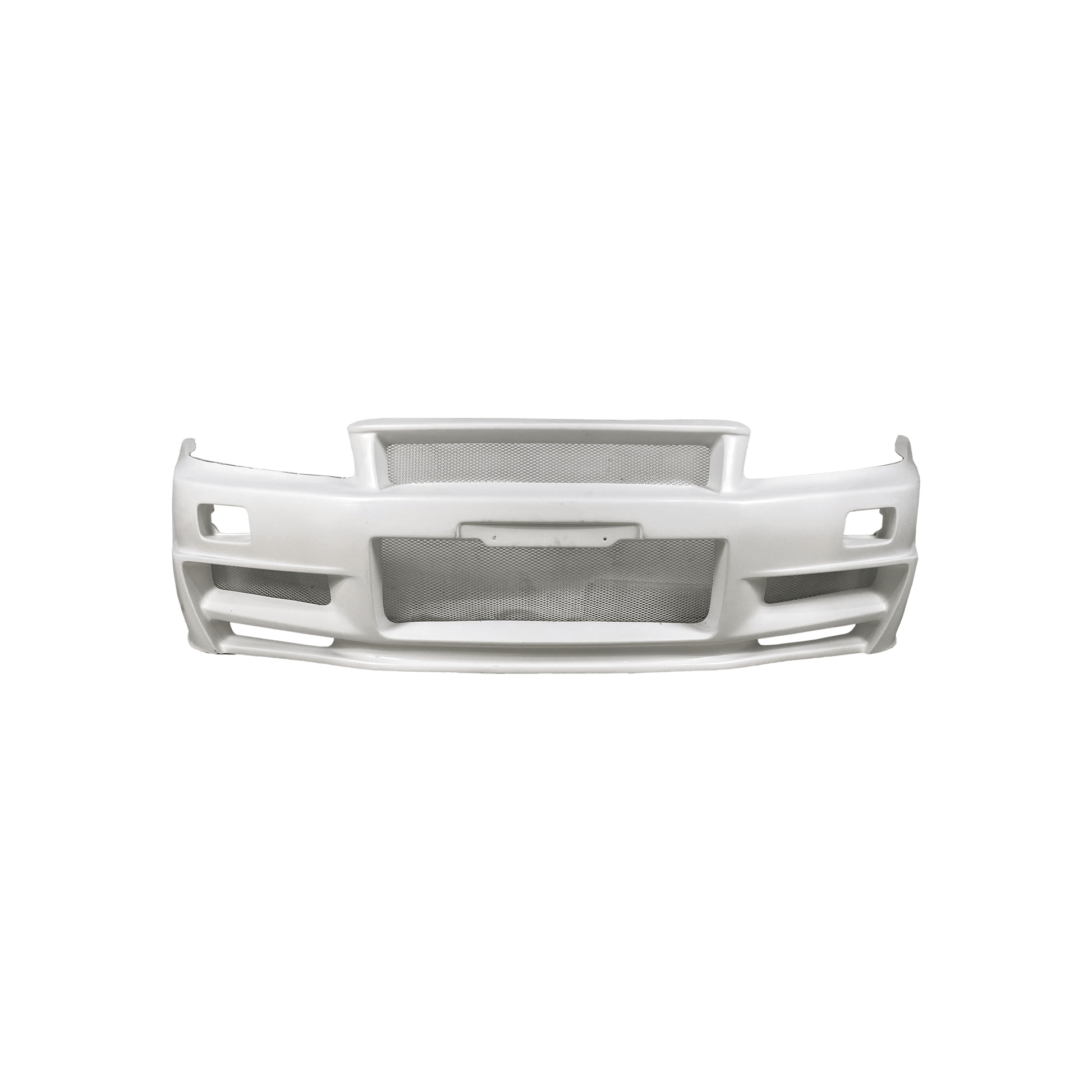 For Nissan Skyline R34 (GTR Only) NIS Type ZTune Fiberglass Unpaint Front Bumper Kazento Carbon Parts Fiber Glass (Unpaint) R34-FB-ZT-GTR-FRP