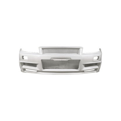 For Nissan Skyline R34 (GTR Only) NIS Type ZTune Fiberglass Unpaint Front Bumper Kazento Carbon Parts Fiber Glass (Unpaint) R34-FB-ZT-GTR-FRP