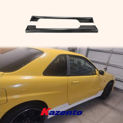 For Nissan Skyline R34 Gtt Esb Style Side Skirt Rocker Panels Side Part Fiber Glass Body Kit Replacement Kazento Carbon Parts 车身侧板 R34-SS-ESB-GTT-FRP