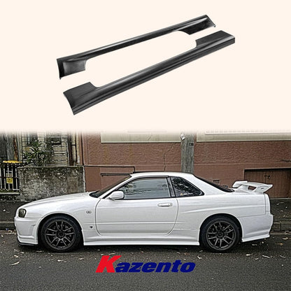 For Nissan Skyline R34 Gtt Esb Style Side Skirt Rocker Panels Side Part Fiber Glass Body Kit Replacement Kazento Carbon Parts 车身侧板 R34-SS-ESB-GTT-FRP