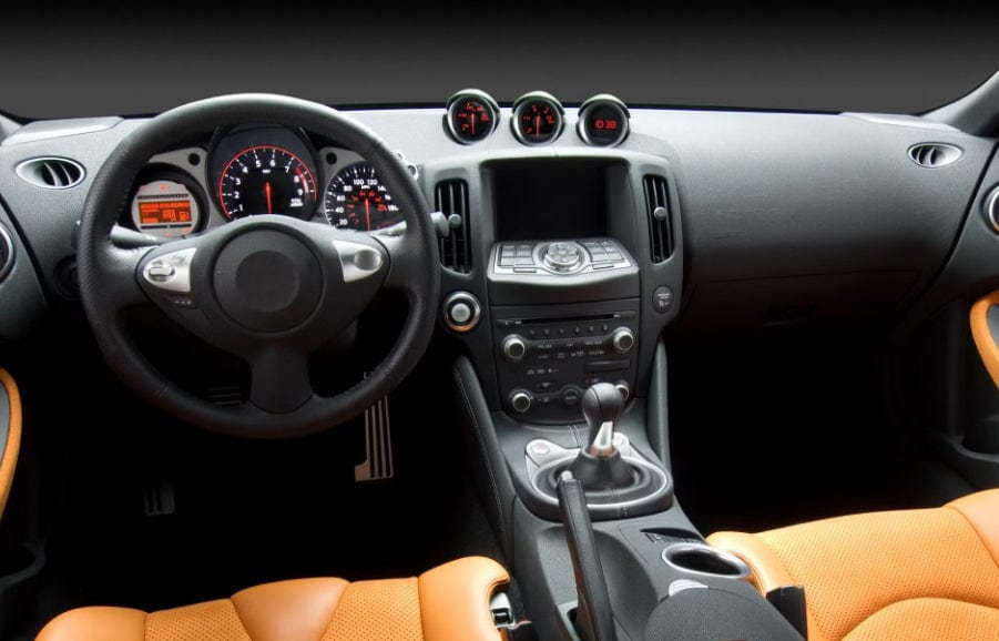 For Nissan Z34 370Z Coupe 09-20 Carbon Fiber D Style Steering Wheel Replacement Kazento Carbon Parts Carbon Fiber 370Z-STEERING-D-CF