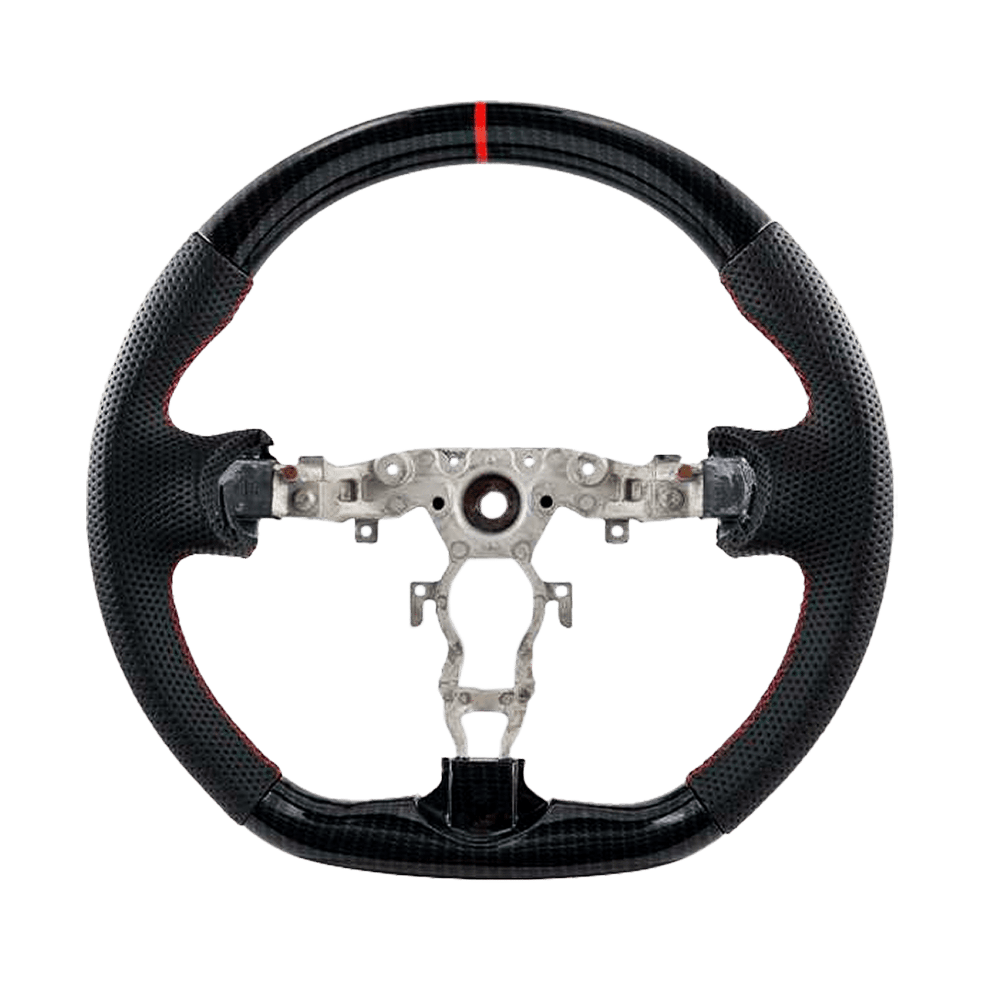 For Nissan Z34 370Z Coupe 09-20 Carbon Fiber D Style Steering Wheel Replacement Kazento Carbon Parts Carbon Fiber 370Z-STEERING-D-CF