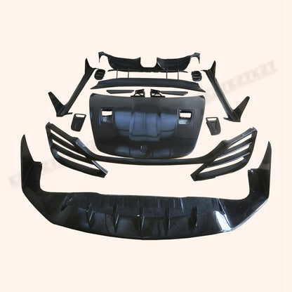 For Porsche 718 Body Kits DP Style Partial Carbon Fiber (Front Lip+Hood Carbon) Kazento Carbon Parts 车身侧板 718-BODY-DP-PCF