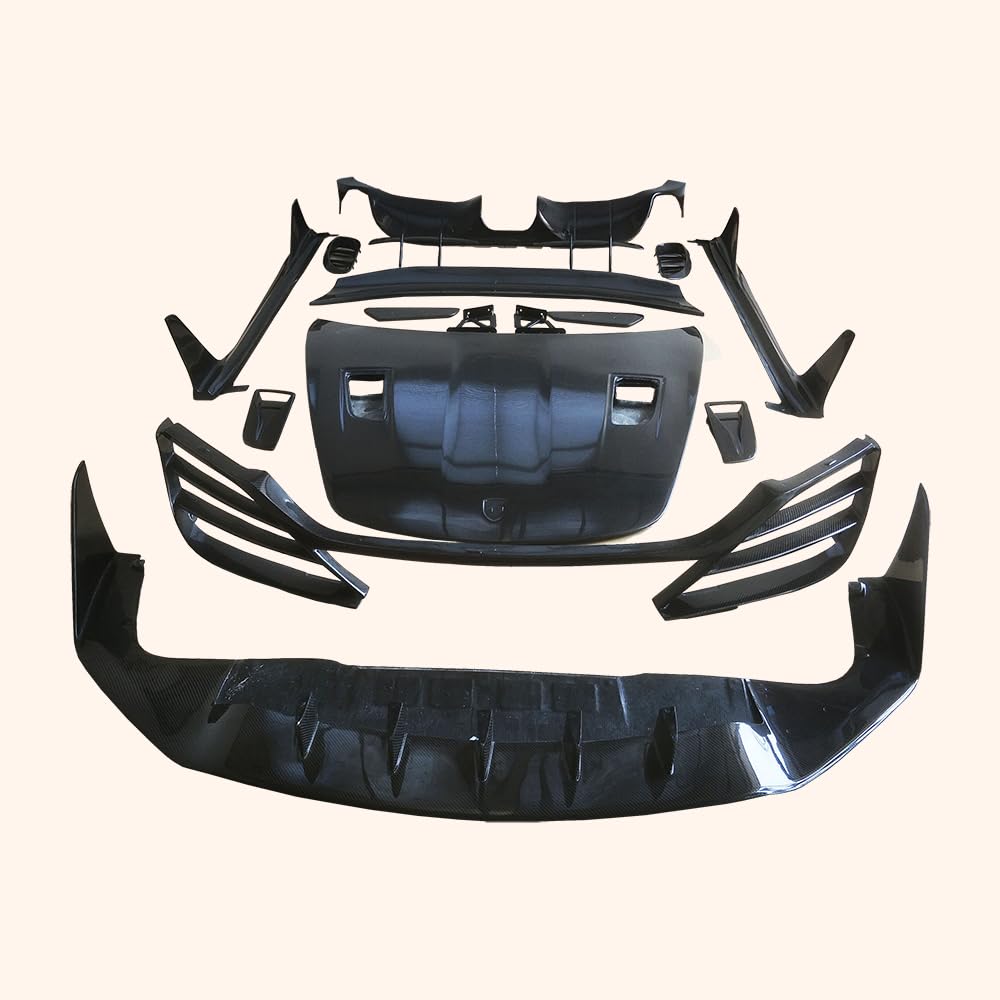 For Porsche 718 Body Kits DP Style Partial Carbon Fiber (Front Lip+Hood Carbon) Kazento Carbon Parts 车身侧板 718-BODY-DP-PCF