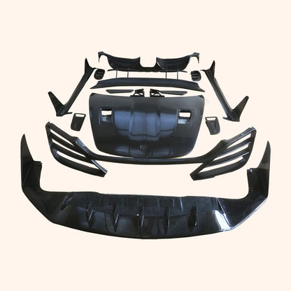 For Porsche 718 Body Kits DP Style Partial Carbon Fiber (Front Lip+Hood Carbon) Kazento Carbon Parts 车身侧板 718-BODY-DP-PCF