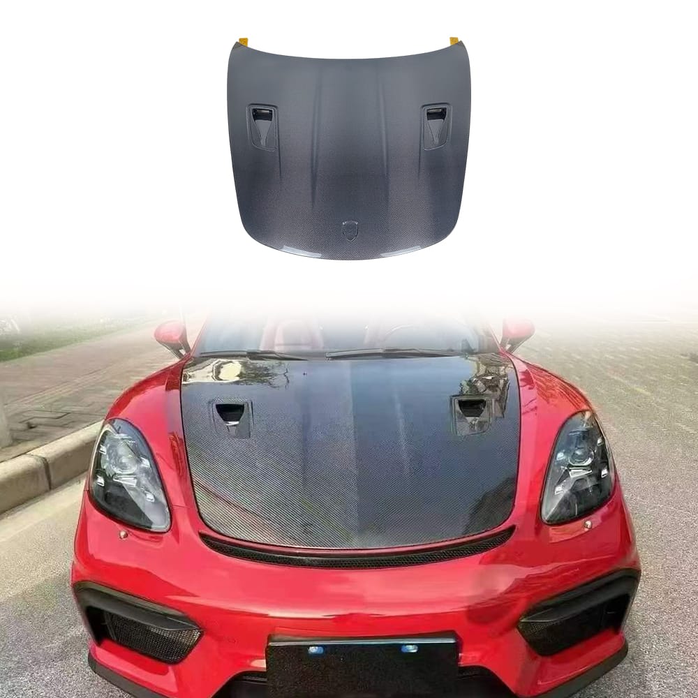 For Porsche 911 991.1 991.2 718 981 GT4 Front Vented Hood 2011-2019
