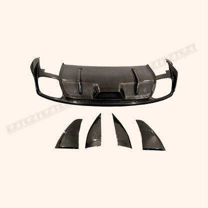 For Porsche 971 Panamera D Style Rear Diffuser Carbon Fiber Kazento Carbon Parts 车身侧板 971-DIF-SD-CF