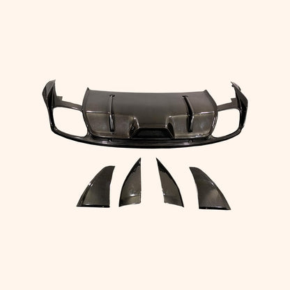 For Porsche 971 Panamera D Style Rear Diffuser Carbon Fiber Kazento Carbon Parts 车身侧板 971-DIF-SD-CF
