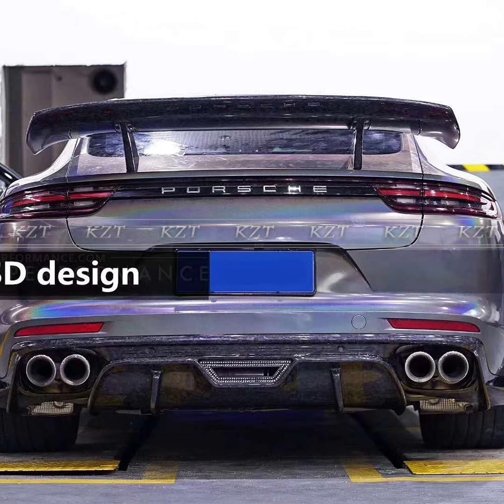 For Porsche 971 Panamera D Style Rear Diffuser Carbon Fiber Kazento Carbon Parts 车身侧板 971-DIF-SD-CF