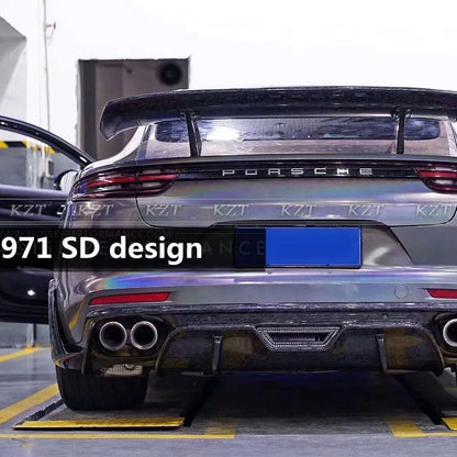 For Porsche 971 Panamera D Style Rear Diffuser Carbon Fiber