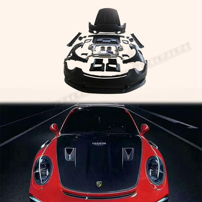 For Porsche 991 Body Kits GT2RS Fiber Glass (991.1 need extra DRL + TL) not with Exhaust Kazento Carbon Parts 车身侧板 991-BODY-GT2RS-FRP