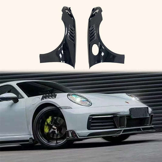 For Porsche 992 Vented Front Fender Carbon Fiber Pair Replacement